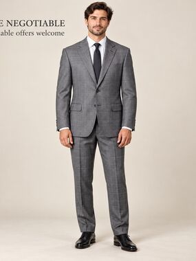 Gilles Gerson 2-Piece Vitale Barberis Canonico Super 110’s Wool Suit Size 64 OBO